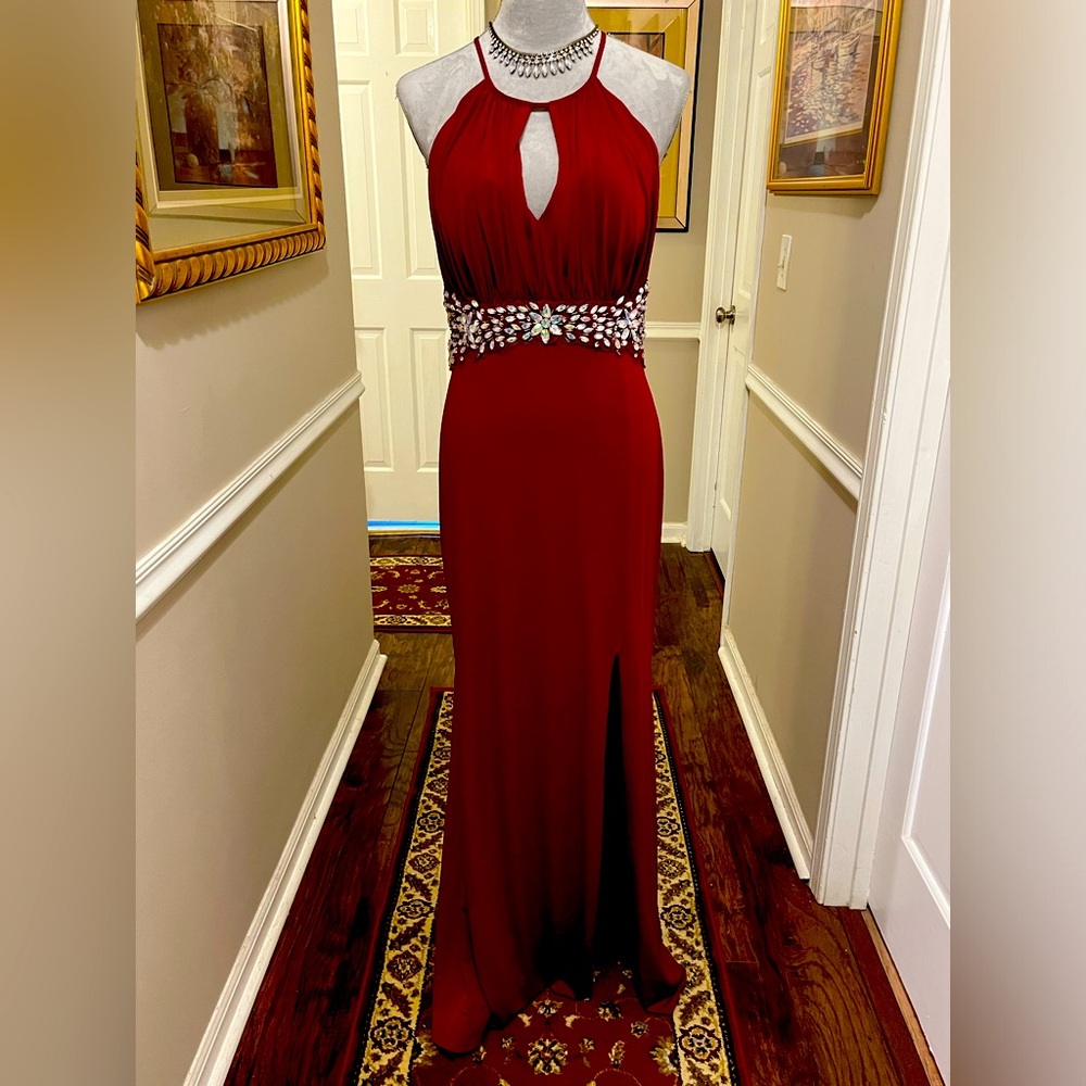 Rich Ruby Red Juno Maxi Evening Dress